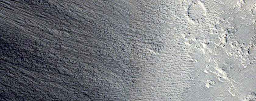 West Rim of Impact Crater over Hebrus Valles