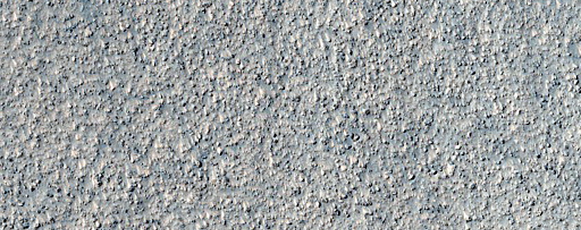 Crater in Ridged Terrain