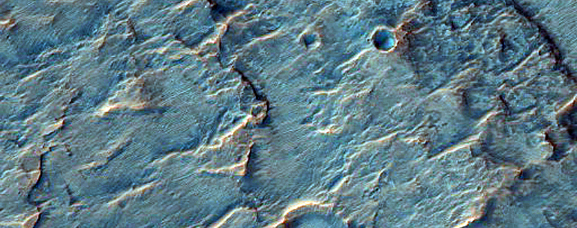 Layers in Crater with Alluvial Fans