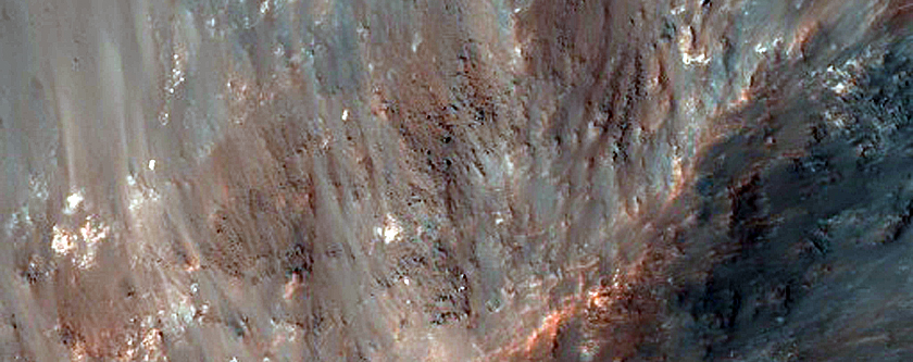 Clay-Basement Contact Exposed in Nirgal Vallis