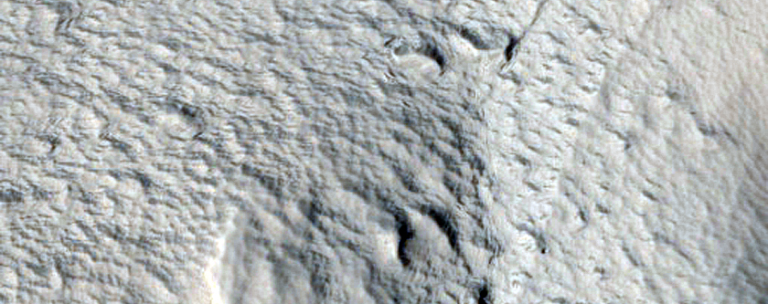 Depression and Landforms on Lower Arsia Mons West Flank