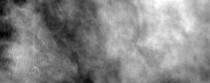 Dipping Layers near Mound in Deuteronilus Mensae