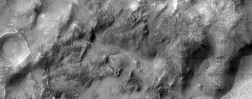 Channel East of Hale Crater