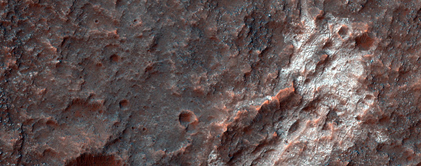 Patchy Outcrop of Light-Toned Materials