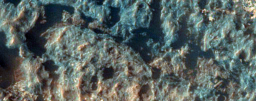 Monitor Slopes of Crater on Floor of Coprates Chasma