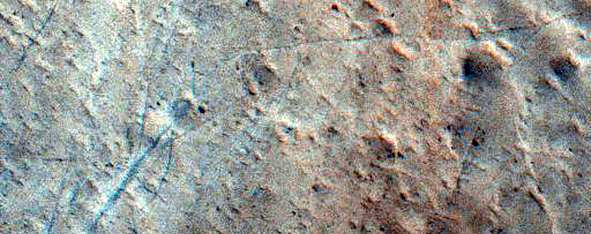 Crater Wall in Amazonis Planitia