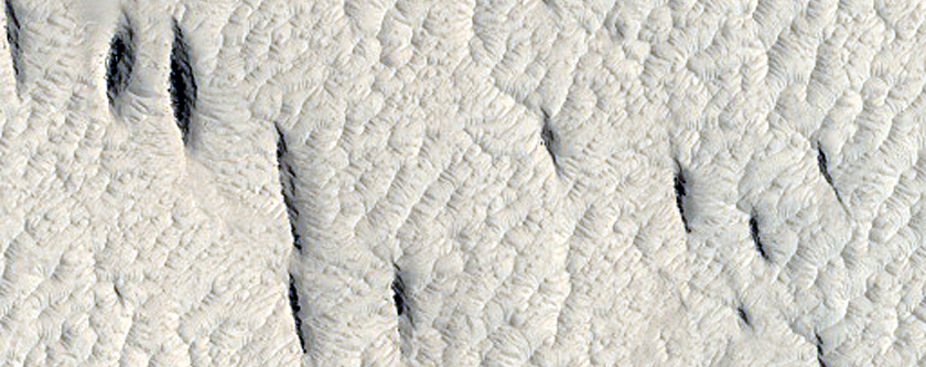 Landforms in Zephyria Planum