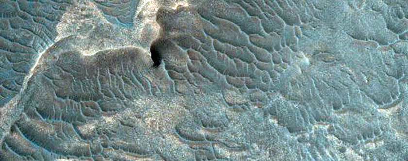 Light Toned Outcrop in Arsinoes Chaos