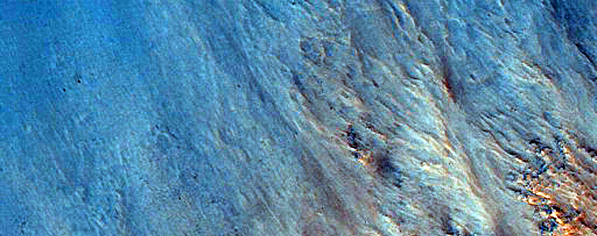Steep Slope of Crater inside Newton Crater