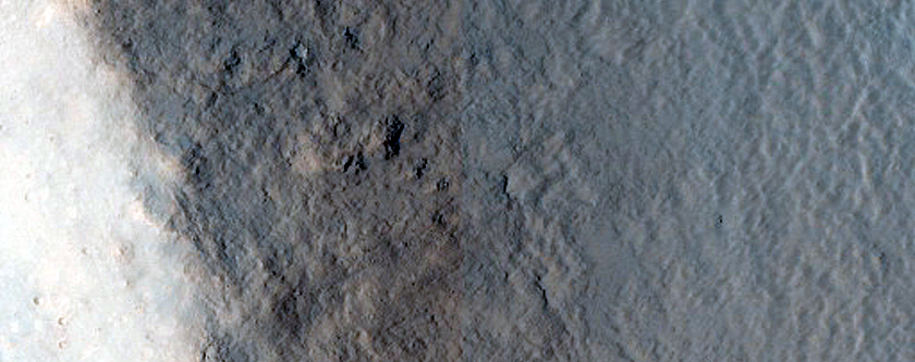 Crater Northeast of Hellas Region