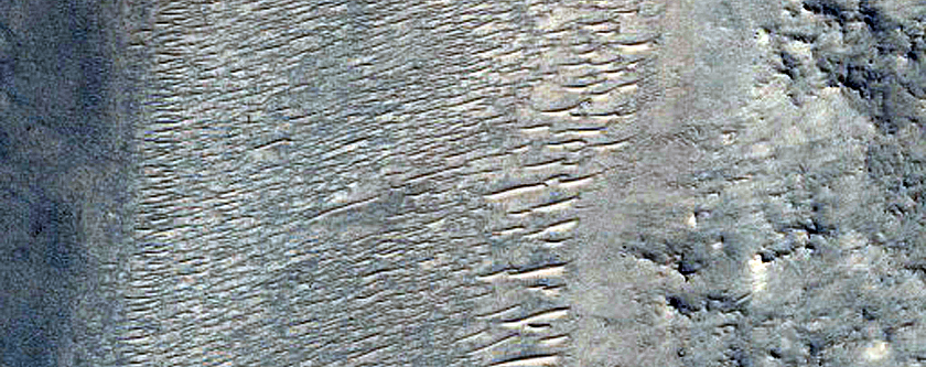 Channel North of Antoniadi Crater