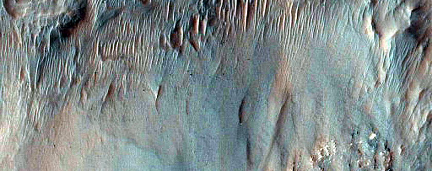 Clay-Basement Contact Exposed in Nirgal Vallis