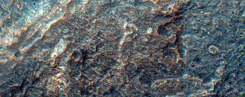 Light Toned Layers Northeast of Hellas Planitia