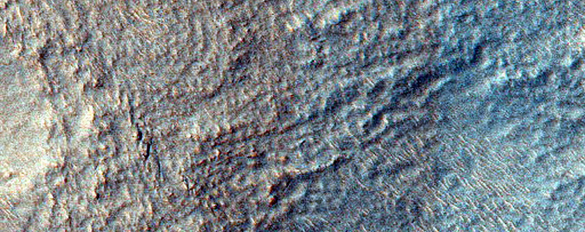 Bands and Ridges near Harmakhis Vallis