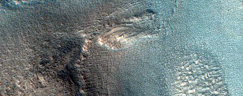 Layers against Mound in Deuteronilus Mensae