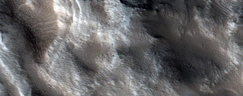 Layers in Crater Wall in Mareotis Fossae