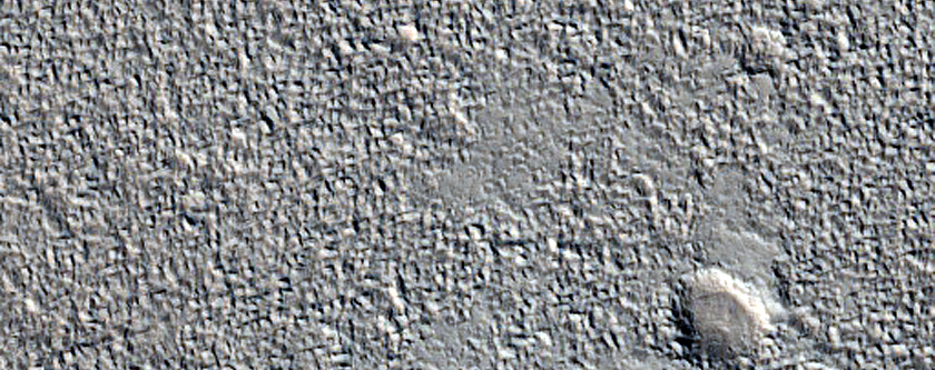 Head of Sinuous Depression West of Alba Mons