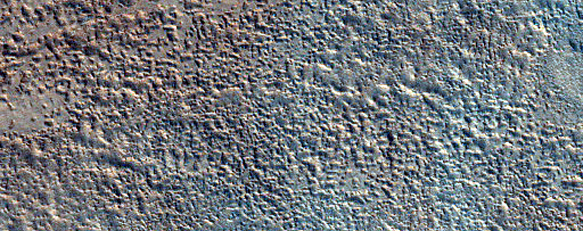 Terrain between Two Craters in Utopia Planitia