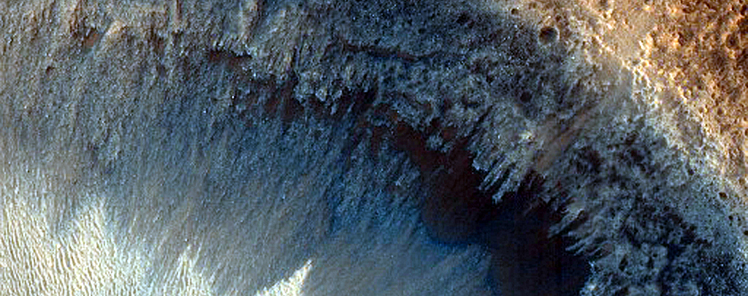 Slopes of Impact Crater