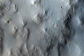 Trough with Crater in Elysium Region