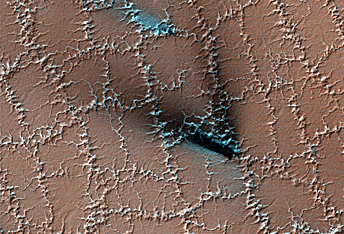 Fächer und Polygone im Marsfrühling 