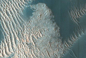 Intracrater Dune Change East of Proctor Crater