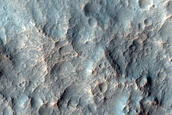 Banding on Wall of Crater North of Martz Crater