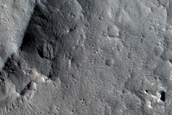 Depression in Moat at Base of Slope in Tempe Terra
