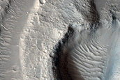 Flooded Impact Crater in Hebrus Valles