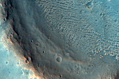 Fault Deformed Crater