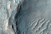 Channel Crossing Heavily Eroded Wrinkle Ridge