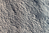 Lineated Valley Material Northwest of Adams Crater