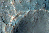 Channel Crossing Heavily Eroded Wrinkle Ridge