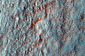 Pole-Facing Gullies in 6-Kilometer Crater on Bond Crater Rim