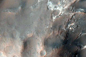 Central Peak Pit of 16-Kilometer Diameter Crater in Terra Cimmeria