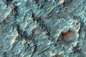 Bedrock in Source Region of Alluvial Fan in Harris Crater