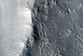 Layered Mesa in Small Northern Mid-Latitude Crater