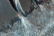 Deltaic Deposit West of Newton Crater