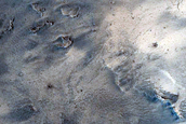 Layers in Depression South of Antoniadi Crater