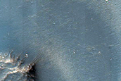 Channel and Fan in Crater