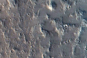 Crater South of Olympus Mons