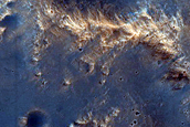 Channel on Crater Wall North of Hellas Region