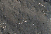 Candidate Mud Volcano near Zhurong Rover Traverse