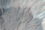 Monitor Slopes of Fresh 2-Kilometer Impact Crater