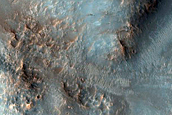 Exposed Bedrock in Terrace of Jones Crater