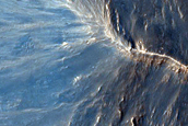 Crater Triggering Landslide