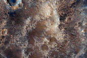 Light-Toned Possible Fans at Base of Crater Wall