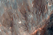 Clay-Basement Contact Exposed in Nirgal Vallis