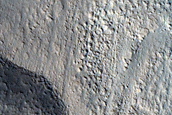 Lobate Glacier with Fresh Impact