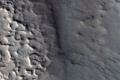 Ridges in Nilosyrtis Mensae